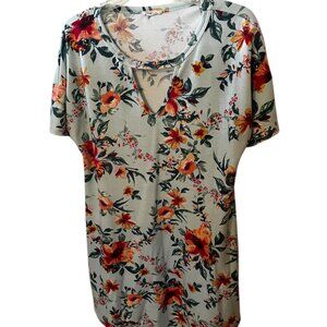 GENTLY Used} Watercolor Blossoms A Line Dress in Mint Green/ Size - Large